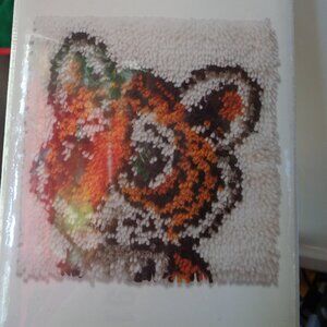 WonderArt Latch Hook Kit Tiger Cub NWT 12x12